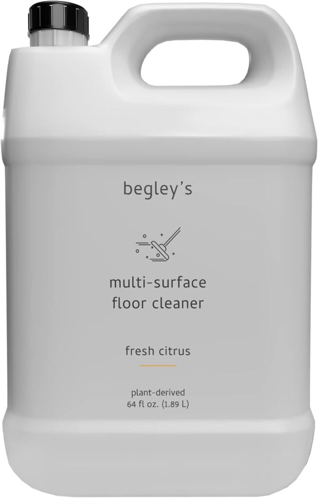 Begleys Best Earth Responsible All Natural Plant-Based Multi Surface Floor Cleaner, Fresh Citrus Scent, 64 oz