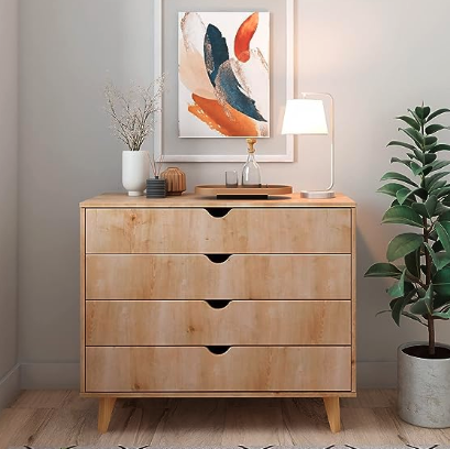 Falkk Furniture - Tall 4-Drawer Dresser