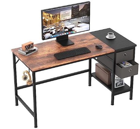 HOMIDEC Office Desk, Computer Desk with Drawers 47" Study Writing Desks