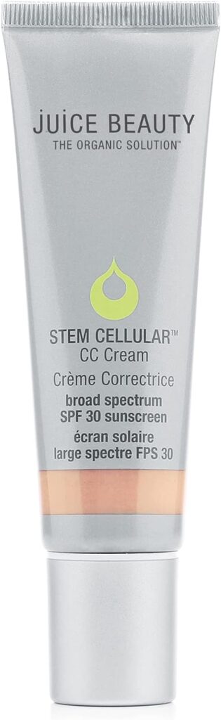 Juice Beauty STEM CELLULAR CC Cream with SPF 30 -Warm Glow | Natural-Looking Coverage, Sun Protection, Age-Defying, Skin-Perfecting Formula with Zinc SPF 30 Sunscreen-1.7 fl oz
