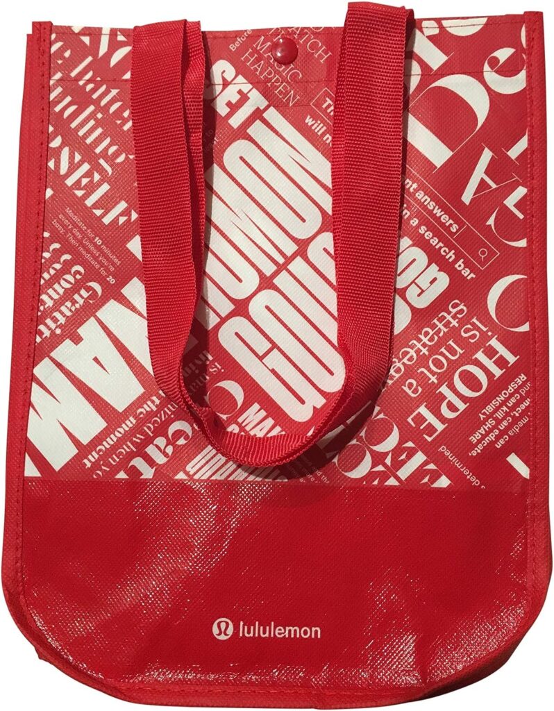 Lululemon 20th Anniversary Small Reusable Tote Carryall Gym Bag (Red)