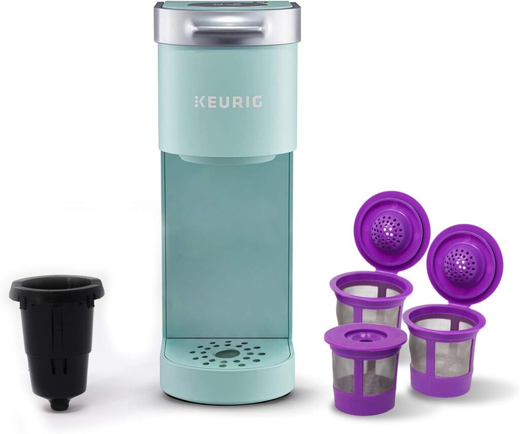 Reusable K Cups for Keurig K-Mini, K Mini Plus, K-Express and K Iced with Adapter by PureHQ - Keurig Mini Plus Refillable Kcups for Mini Keurig (3 Refillable Coffee Pods + Adapter)