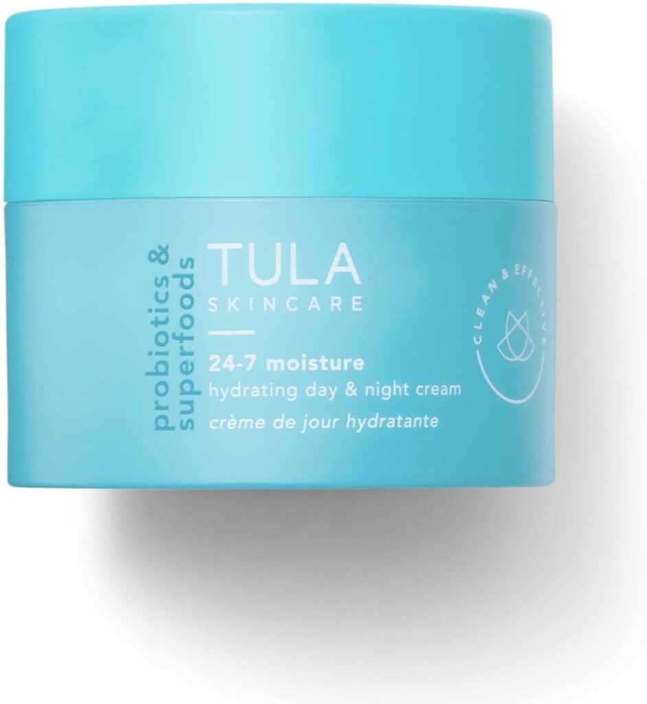 TULA Skin Care 24-7 Moisture Hydrating Day and Night Cream | Moisturizer for Face, Ageless is the New Anti-Aging, Face Cream, Contains Watermelon Fruit and Blueberry Extract | 1.5 oz.