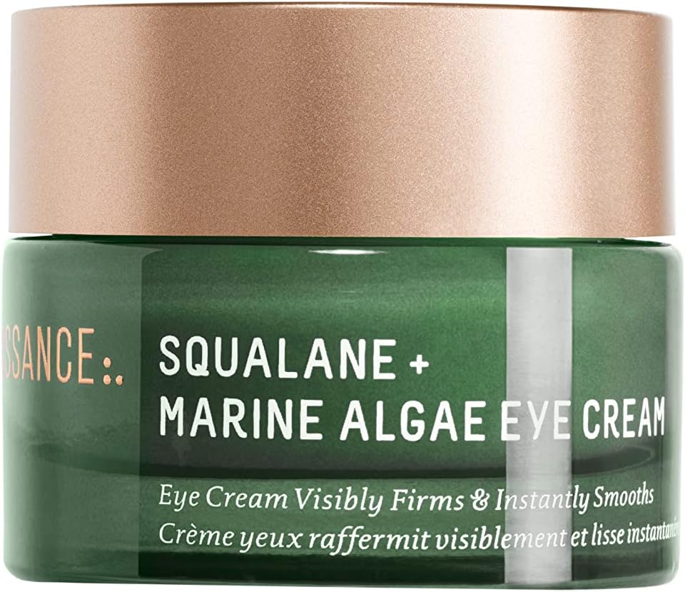 BIOSSANCE Squalane and Marine Algae Eye Cream. Rich Anti-Aging Face Cream Lifts, Firms and Smooths Fine Lines and Wrinkles 0.5 ounces