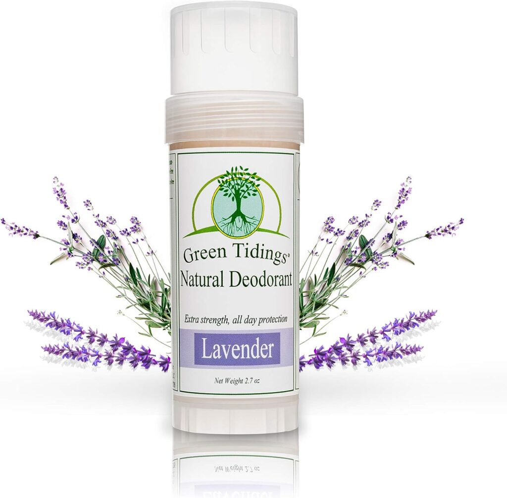 Green Tidings Natural Lavender Deodorant | 2.7 Oz 1 Pack | Vegan, Organic Deodorant for Men and Women, Fragrance Free  Aluminum Free Deodorant, Underarm Antiperspirant