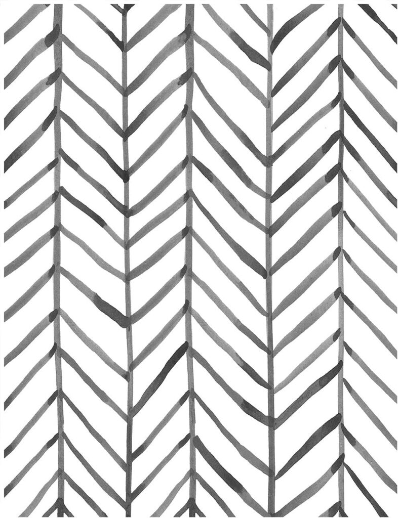 HAOKHOME 96020-1 Modern Stripe Peel and Stick Wallpaper Herringbone Black White Vinyl Self Adhesive Decorative 17.7in x 32.8ft