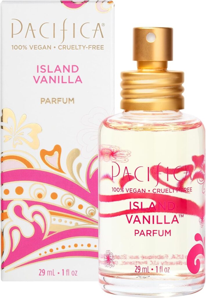 Pacifica Beauty Island Vanilla Spray Clean Fragrance Perfume with Natural Essential Oils, 1 Fl Oz, Vegan + Cruelty Free, Phthalate and Paraben-Free| Made in USA
